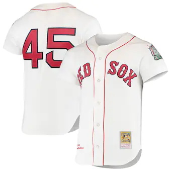 mens mitchell and ness pedro martinez white boston red sox 